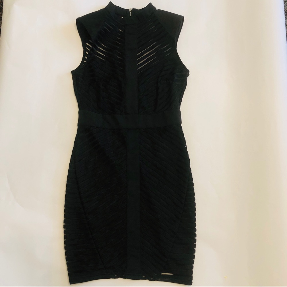 FASHION NOVA Black Dress with sheer top